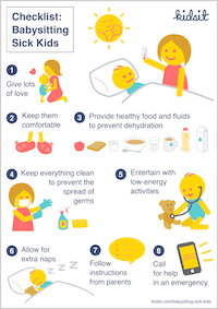 Babysitting Sick Kids checklist