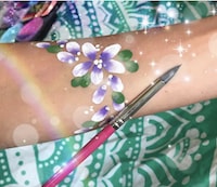 Painted flowers
