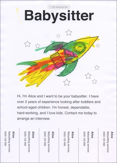 babysitting flyer printable