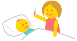 Babysitter and a sick child