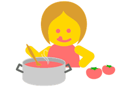 Babysitter cooking soup