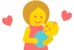 Babysitter holding baby