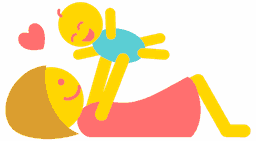 Babysitter playing with a child