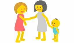 Babysitter with parent and boy