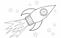 Rocket black and white