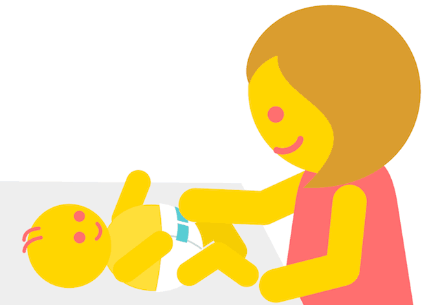 Adjust the diaper for fit