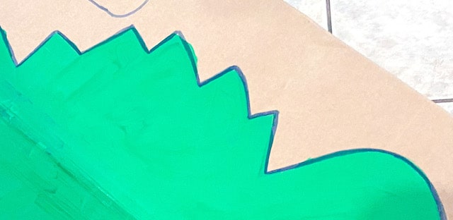 Darkening the dinosaur outline