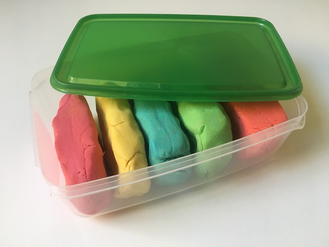 Store playdough in an air-tight container