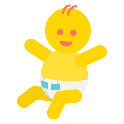 Baby in diapers