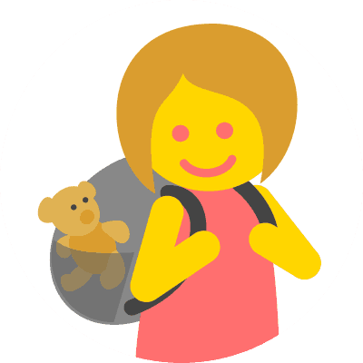 Babysitter with backpack