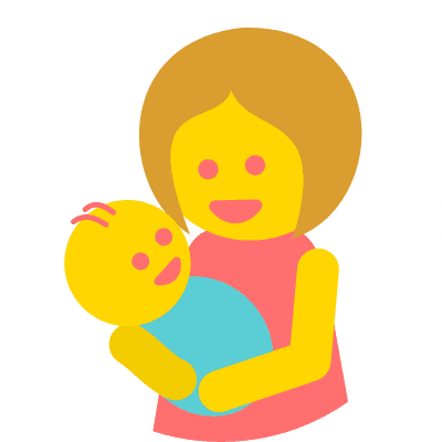Babysitter holding baby