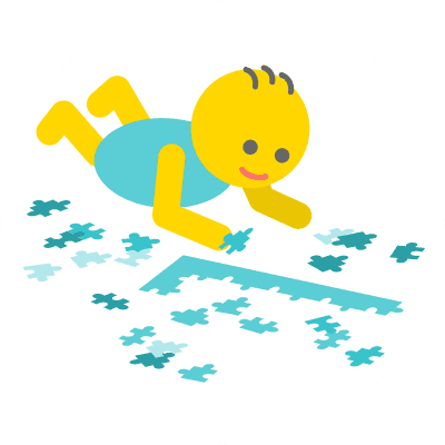 Child with puzzle